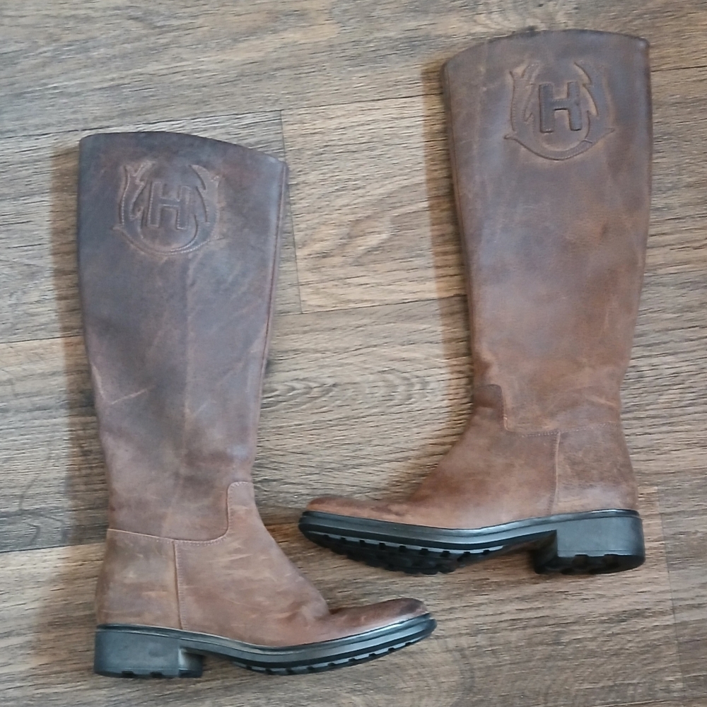 Hunter Leather Crest Riding Boots. Made in Itay - Picture 2 of 16